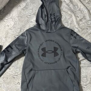 Under Armour Gray Hoodie with Black Logo